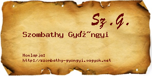 Szombathy Gyöngyi névjegykártya
