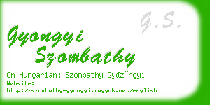 gyongyi szombathy business card